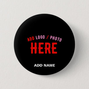 CHAPA REDONDA DE 5 CM PERSONALIZABLE MODERNO ESTILO NEGRO VERIFICADO MAR