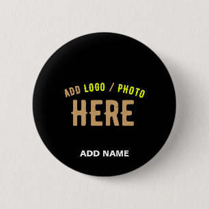 CHAPA REDONDA DE 5 CM PERSONALIZABLE MODERNO ESTILO NEGRO VERIFICADO MAR