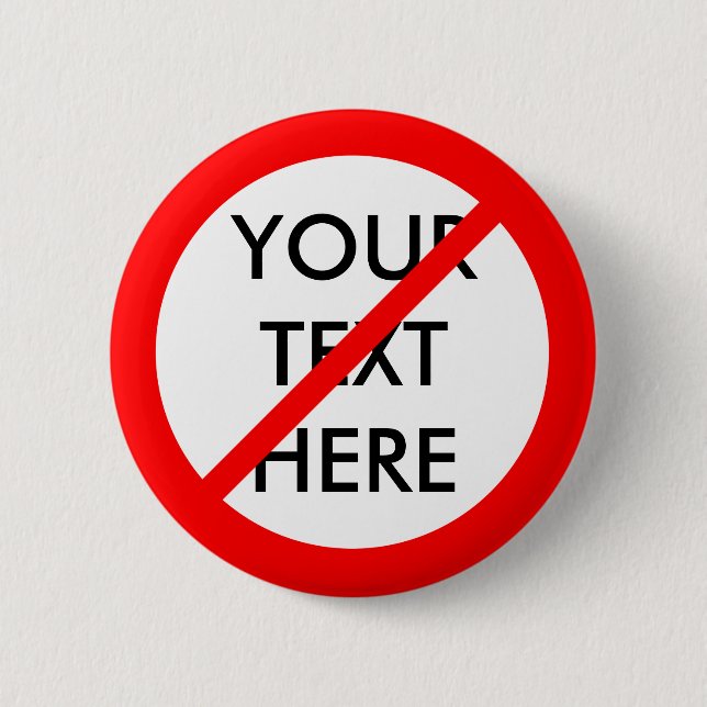 CHAPA REDONDA DE 5 CM PERSONALIZABLE "NO " (Anverso)