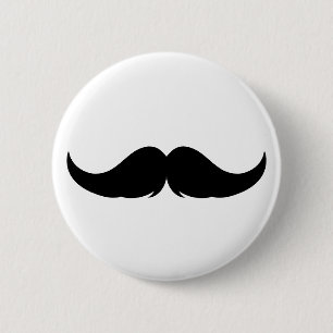 Chapa Redonda De 5 Cm Personalizable Petite Handlebar Mustache