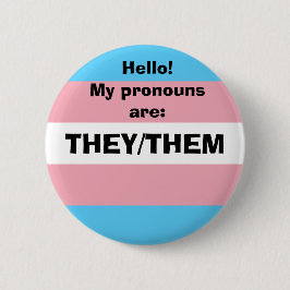 Chapa Redonda De 5 Cm Personalizable Pronoun