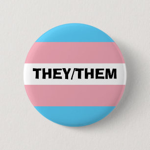 Chapa Redonda De 5 Cm Personalizable Pronoun