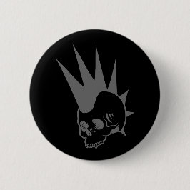 Chapa Redonda De 5 Cm Personalizable Punk Cráneo sin Jawless
