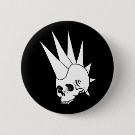 Chapa Redonda De 5 Cm Personalizable Punk Cráneo sin Jawless Versión 2