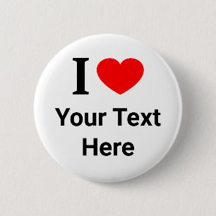 Chapa Redonda De 5 Cm Personalizado ❤️ AMO EL CORAZÓN