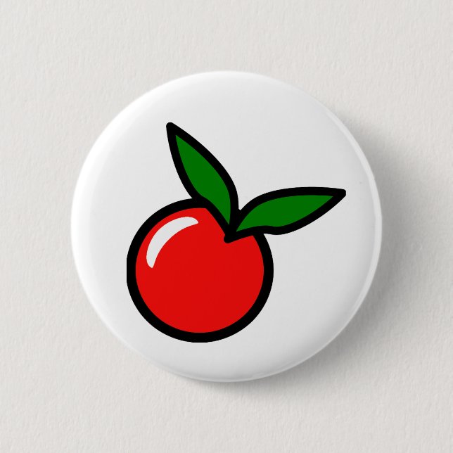 Chapa Redonda De 5 Cm Personalizado Apple Cherry (Anverso)