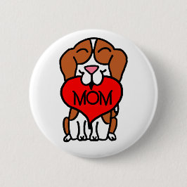Chapa Redonda De 5 Cm Personalizado Beagle Mom