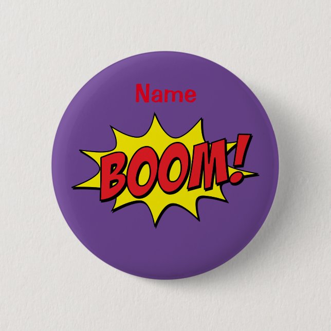 Chapa Redonda De 5 Cm Personalizado Boom Thunder_Cove (Anverso)