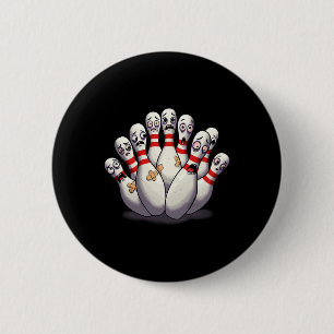 Chapa Redonda De 5 Cm Personalizado Bowling Aterred Bowling Pins Funny S