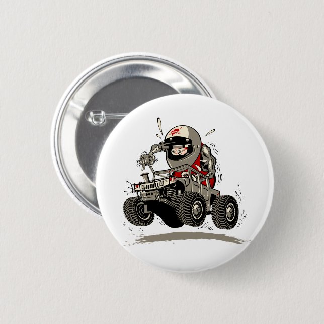 Chapa Redonda De 5 Cm Personalizado Buggy (Anverso y reverso)