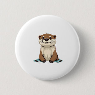 Chapa Redonda De 5 Cm Personalizado con encanto Otter
