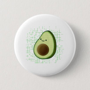 Chapa Redonda De 5 Cm Personalizado Cute Aguacate Con Antecedentes En Pe