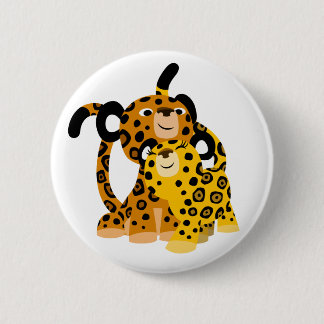 Chapa Redonda De 5 Cm Personalizado Cute Jaguars En La Insignia Del Botó