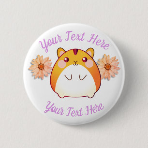 Chapa Redonda De 5 Cm Personalizado Cute Kawaii Hamster
