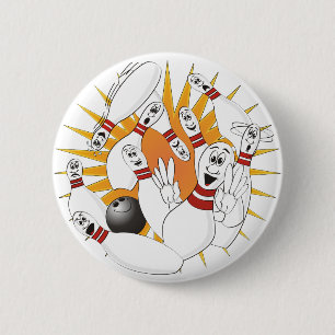 Chapa Redonda De 5 Cm Personalizado de ataque de boliche Pins