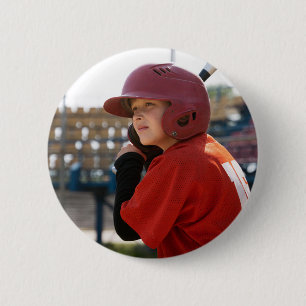 Chapa Redonda De 5 Cm Personalizado de béisbol Deportivo Foto niño