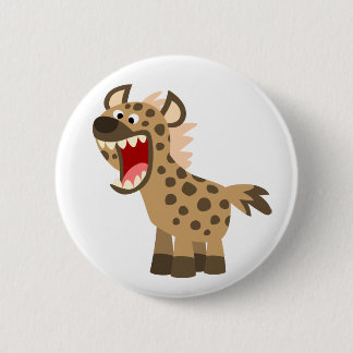 Chapa Redonda De 5 Cm Personalizado de Cute Hungry Hyena