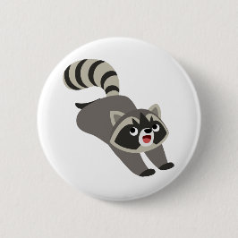 Chapa Redonda De 5 Cm Personalizado de Cute Prankish Raccoon
