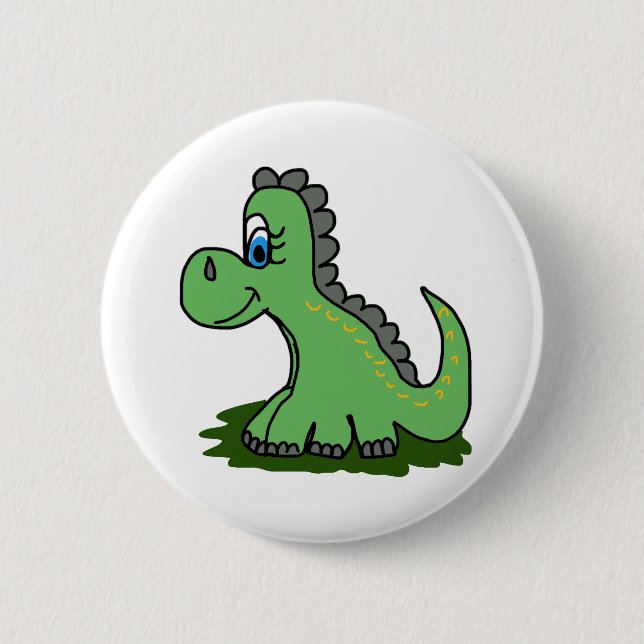 Chapa Redonda De 5 Cm personalizado de dinosaurio (Anverso)