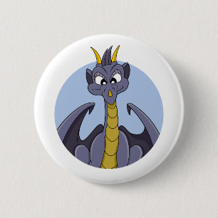 Chapa Redonda De 5 Cm Personalizado de dragón morado