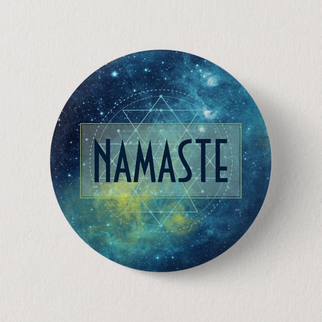 Chapa Redonda De 5 Cm Personalizado de Geometría Sagrada de la acuarela  (Anverso)