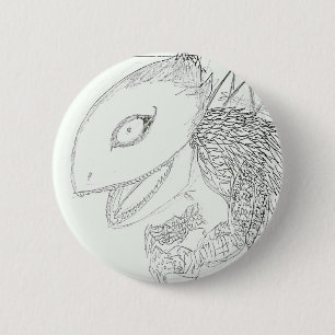 Chapa Redonda De 5 Cm personalizado de lagarto monstruo