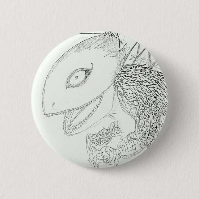 Chapa Redonda De 5 Cm personalizado de lagarto monstruo (Anverso)