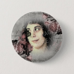 Chapa Redonda De 5 Cm Personalizado de llave antigua y Rosas