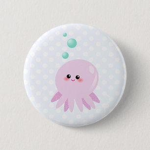 Chapa Redonda De 5 Cm personalizado de pulpo cutáneo