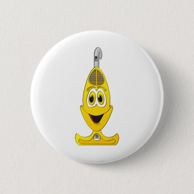 Chapa Redonda De 5 Cm Personalizado de vacío Amarillo (Anverso)