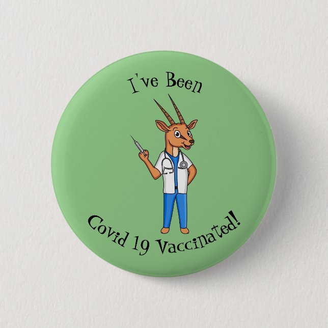 Chapa Redonda De 5 Cm Personalizado del médica del antílope de Gemsbok (Anverso)