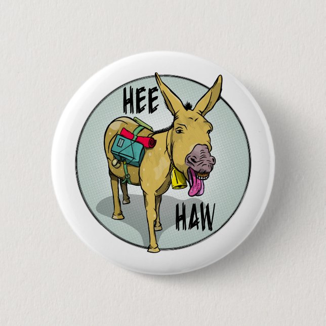 CHAPA REDONDA DE 5 CM PERSONALIZADO DONKEY HASTA AHÍ (Anverso)