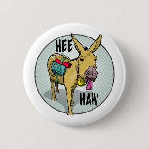 CHAPA REDONDA DE 5 CM PERSONALIZADO DONKEY HASTA AHÍ