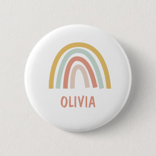 Chapa Redonda De 5 Cm Personalizado el arcoiris infantil Boho