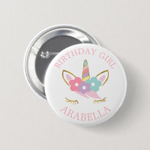 Chapa Redonda De 5 Cm Personalizado el dulce "Chica de cumpleaños" de Un