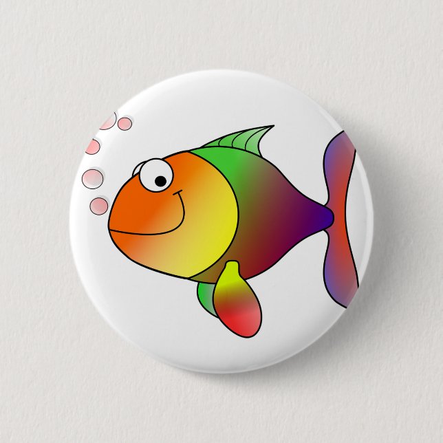 Chapa Redonda De 5 Cm Personalizado Fish (Anverso)
