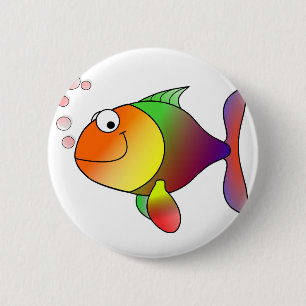 Chapa Redonda De 5 Cm Personalizado Fish
