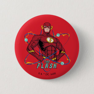 Chapa Redonda De 5 Cm Personalizado Flash Atomic Graphic