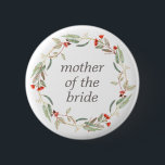 Chapa Redonda De 5 Cm Personalizado floral australiana texto madre de la<br><div class="desc">Personalizado floral australiana texto madre del botón redondo de la novia.</div>