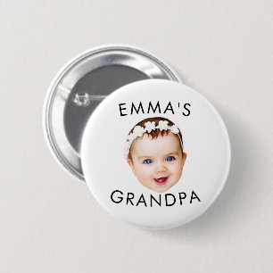 Chapa Redonda De 5 Cm Personalizado Foto Face Mamá Abuela Abuela Cumplea