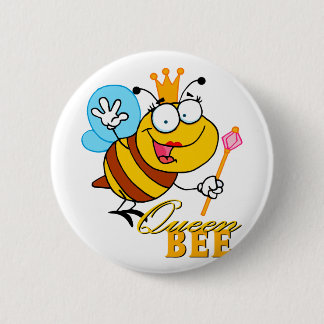 Chapa Redonda De 5 Cm personalizado gracioso abeja reina con texto