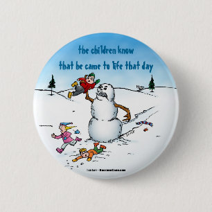 Chapa Redonda De 5 Cm Personalizado gracioso de Killer Snowman