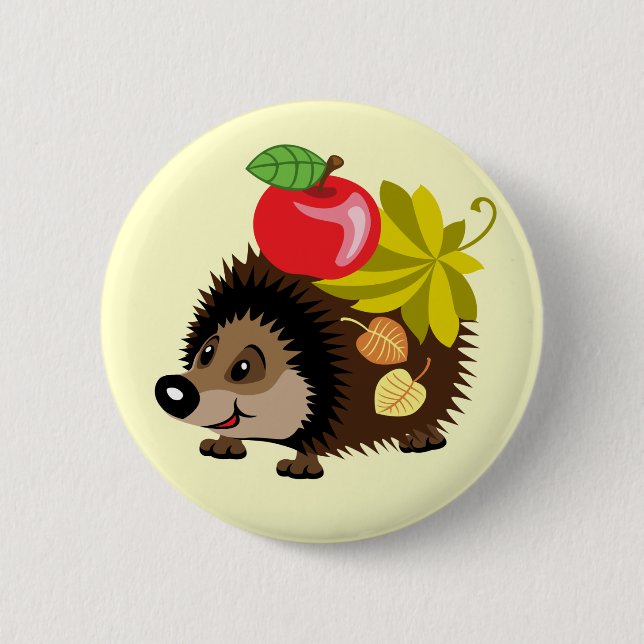 Chapa Redonda De 5 Cm personalizado hedgehog (Anverso)