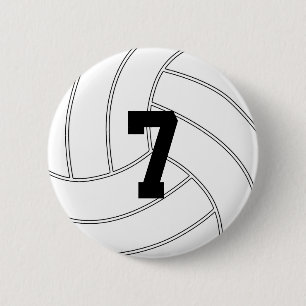Chapa Redonda De 5 Cm Personalizado Jersey Número Número Voleibol redond