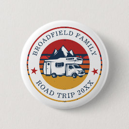 Chapa Redonda De 5 Cm Personalizado Keepsake de viaje anual por vía fami