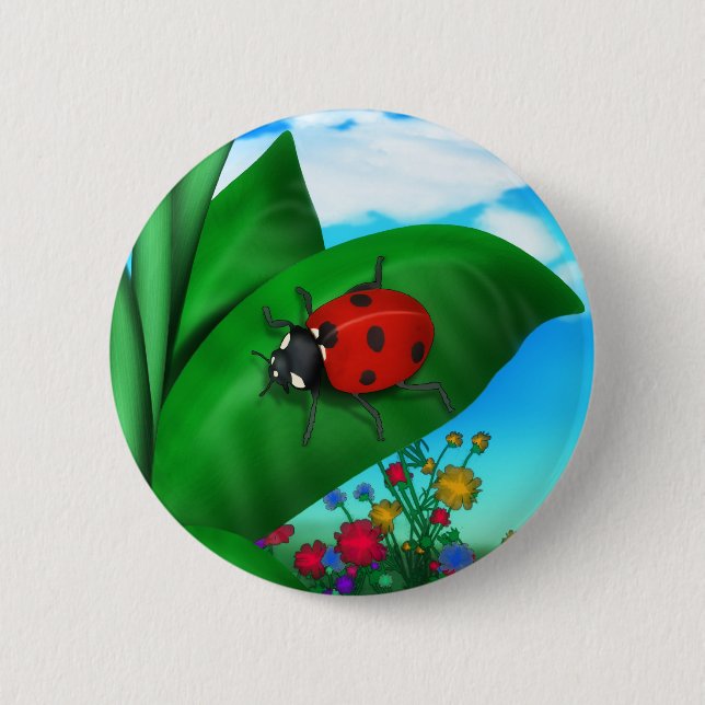Chapa Redonda De 5 Cm Personalizado Lady Bug (Anverso)