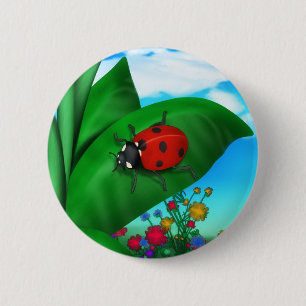 Chapa Redonda De 5 Cm Personalizado Lady Bug