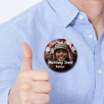 Chapa Redonda De 5 Cm Personalizado marcha banda de fotos espíritu de es<br><div class="desc">Este genial botón personalizado de foto de la banda de marchas de la escuela secundaria muestra la tipografía blanca de su nombre de equipo y jugador. Personalice con el nombre de la banda o la mascota a través de la fotografía del jugador.</div>