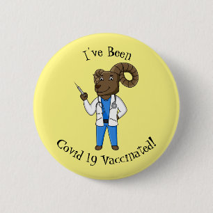 Chapa Redonda De 5 Cm Personalizado médica ilustracion de ovino de Bigho