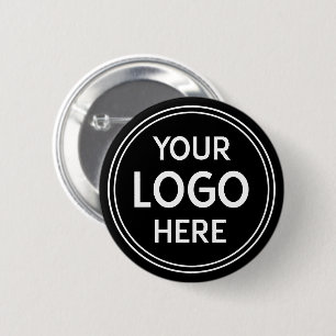 Chapa Redonda De 5 Cm Personalizado, Moderno, Elegante, Monocromo, Códig